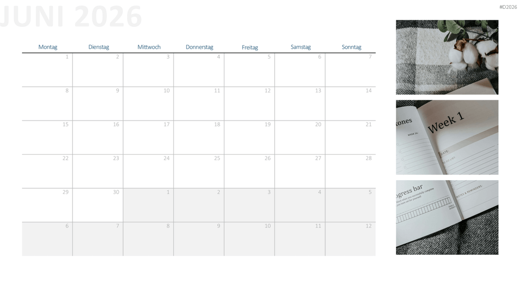 Kalender 2026 PowerPoint-Vorlage