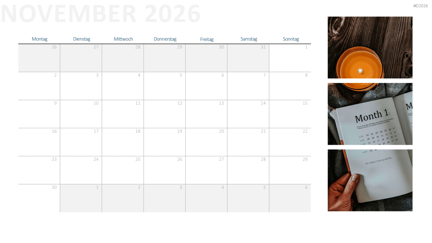 Kalender 2026 PowerPoint-Vorlage
