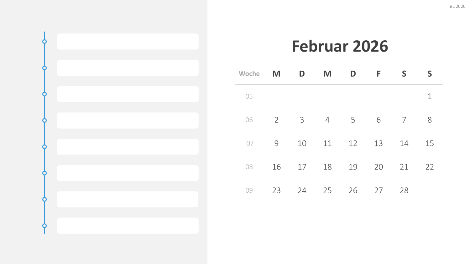 Kalender 2026 PowerPoint-Vorlage