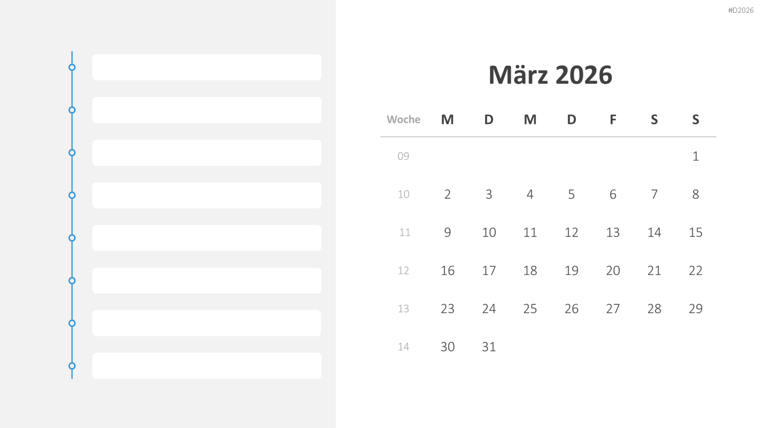 Kalender 2026 PowerPoint-Vorlage