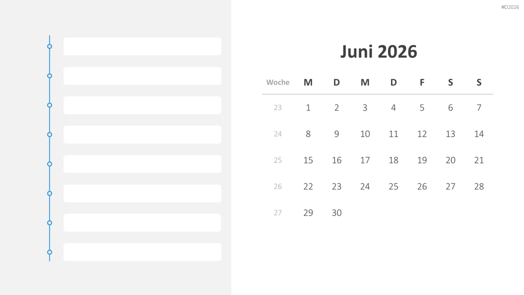 Kalender 2026 PowerPoint-Vorlage