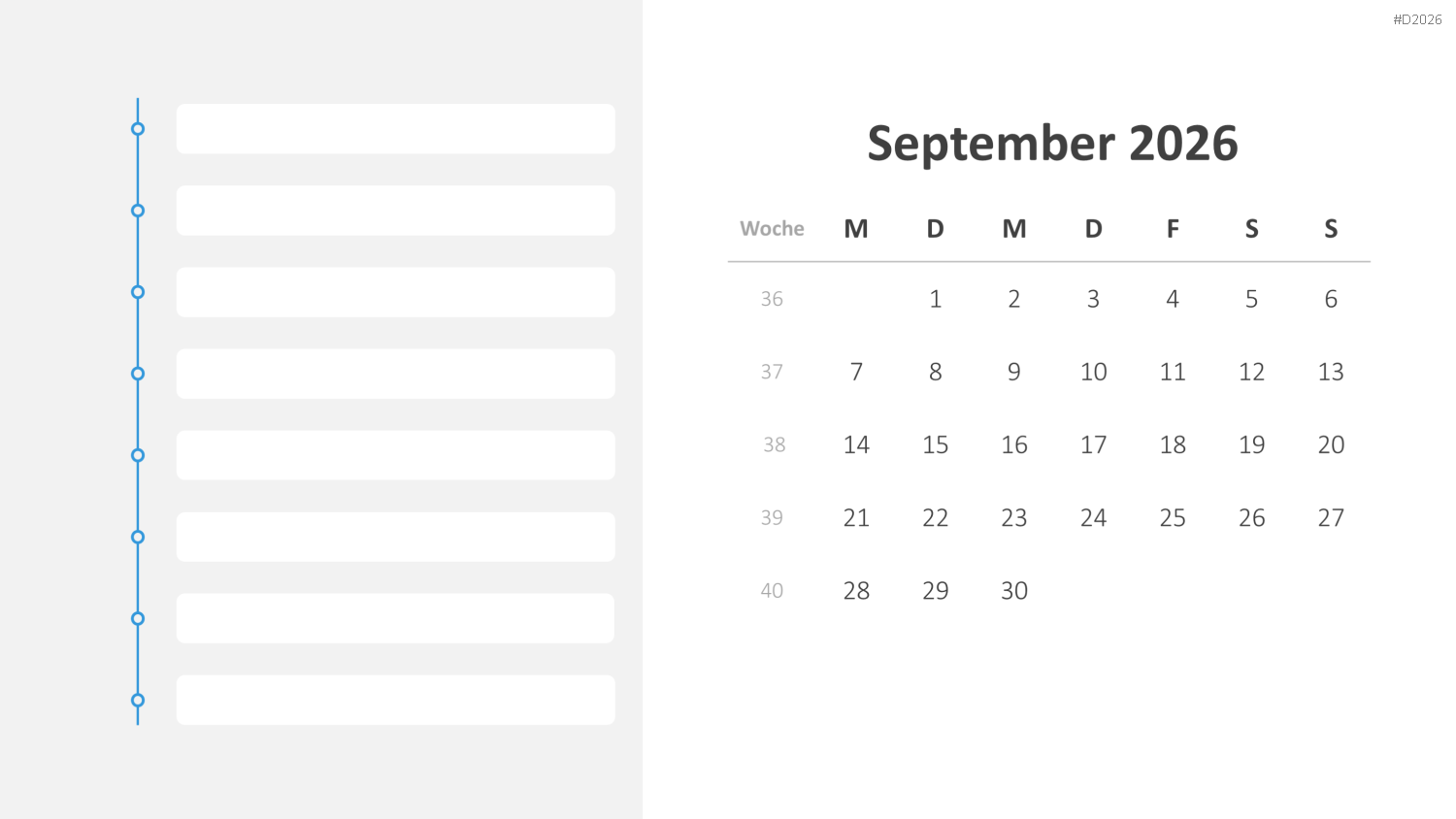 Kalender 2026 PowerPoint-Vorlage