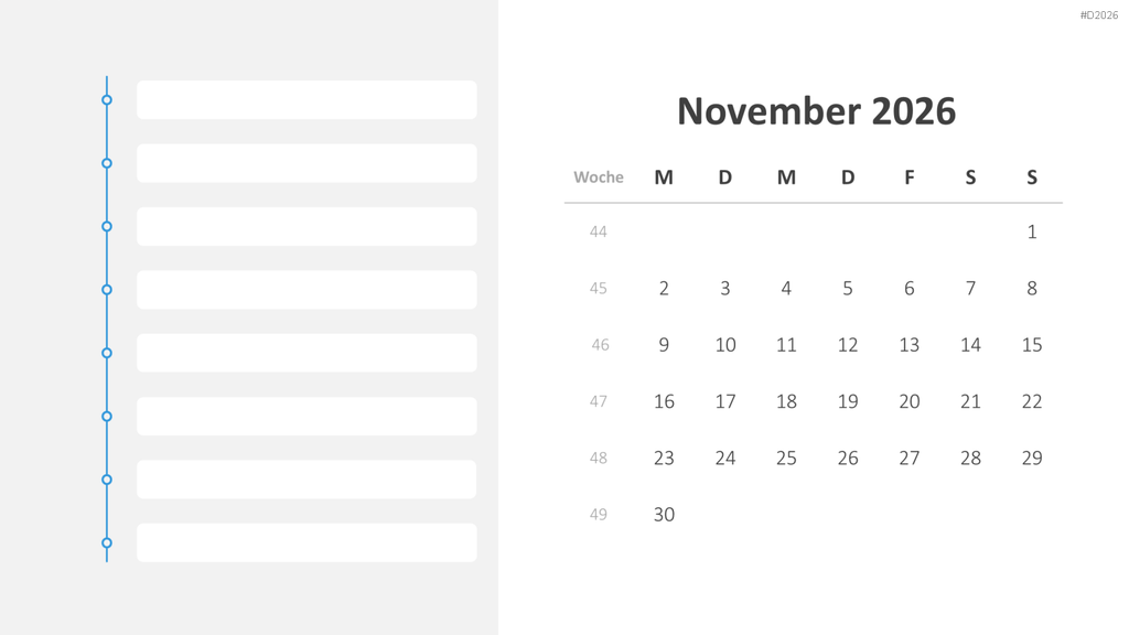 Kalender 2026 PowerPoint-Vorlage