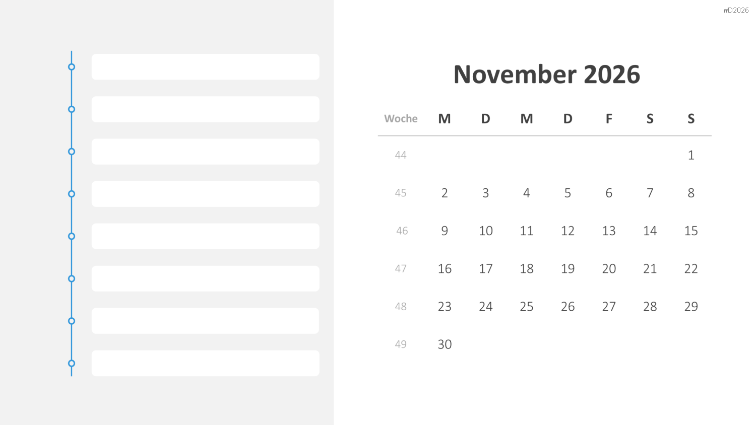 Kalender 2026 PowerPoint-Vorlage