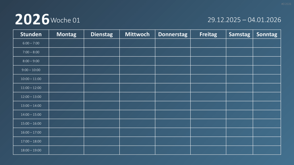 Kalender 2026 PowerPoint-Vorlage