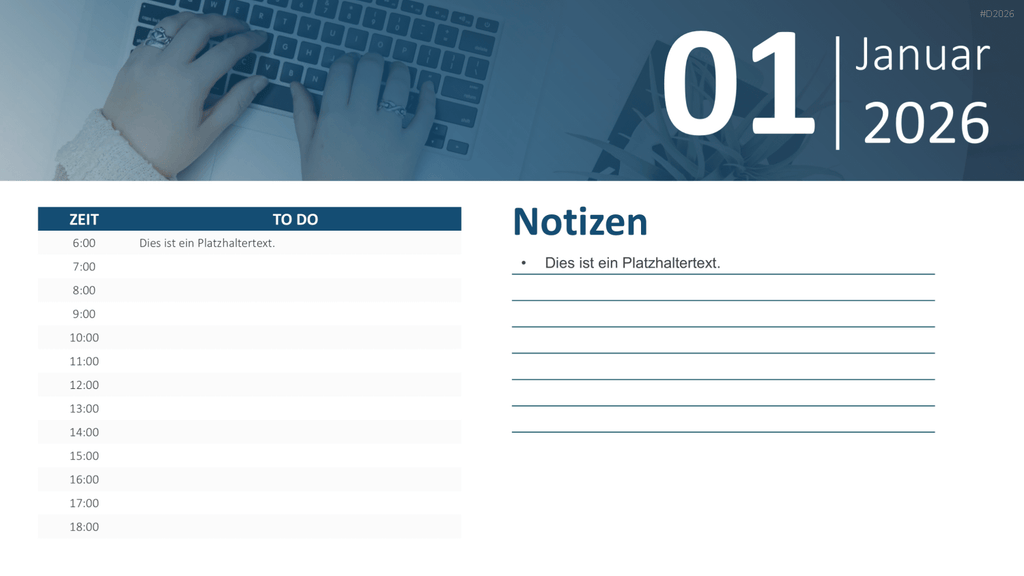 Kalender 2026 PowerPoint-Vorlage