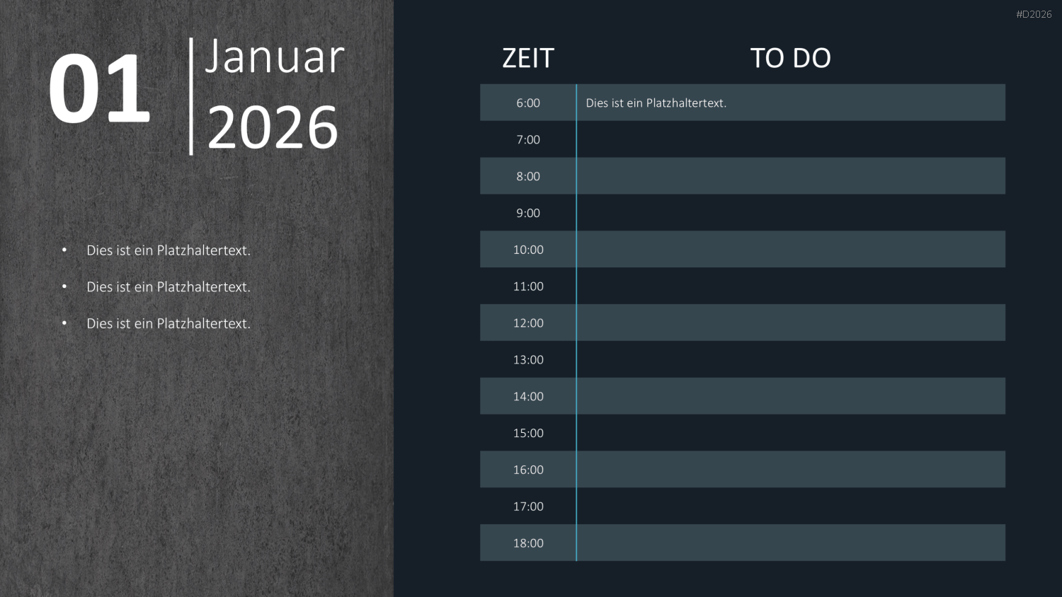 Kalender 2026 PowerPoint-Vorlage