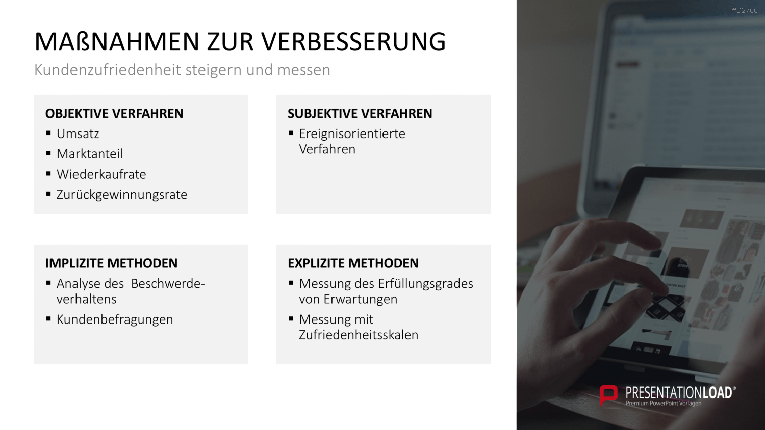 Kundenbindung & Kundenzufriedenheit PPT-Vorlage