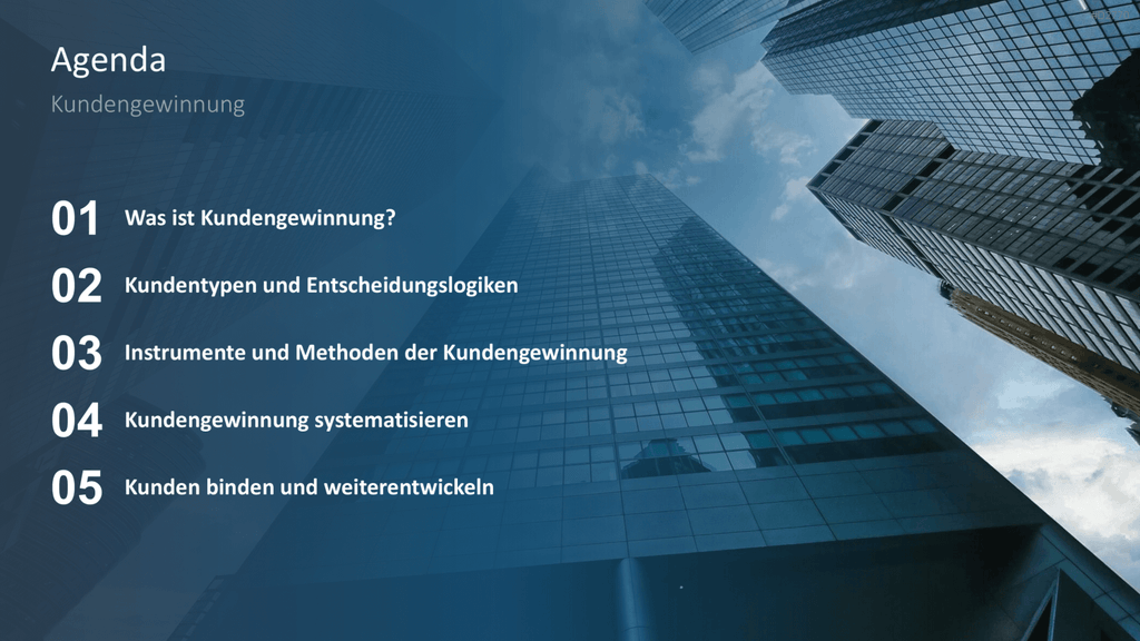 Kundengewinnung PPT-Vorlage