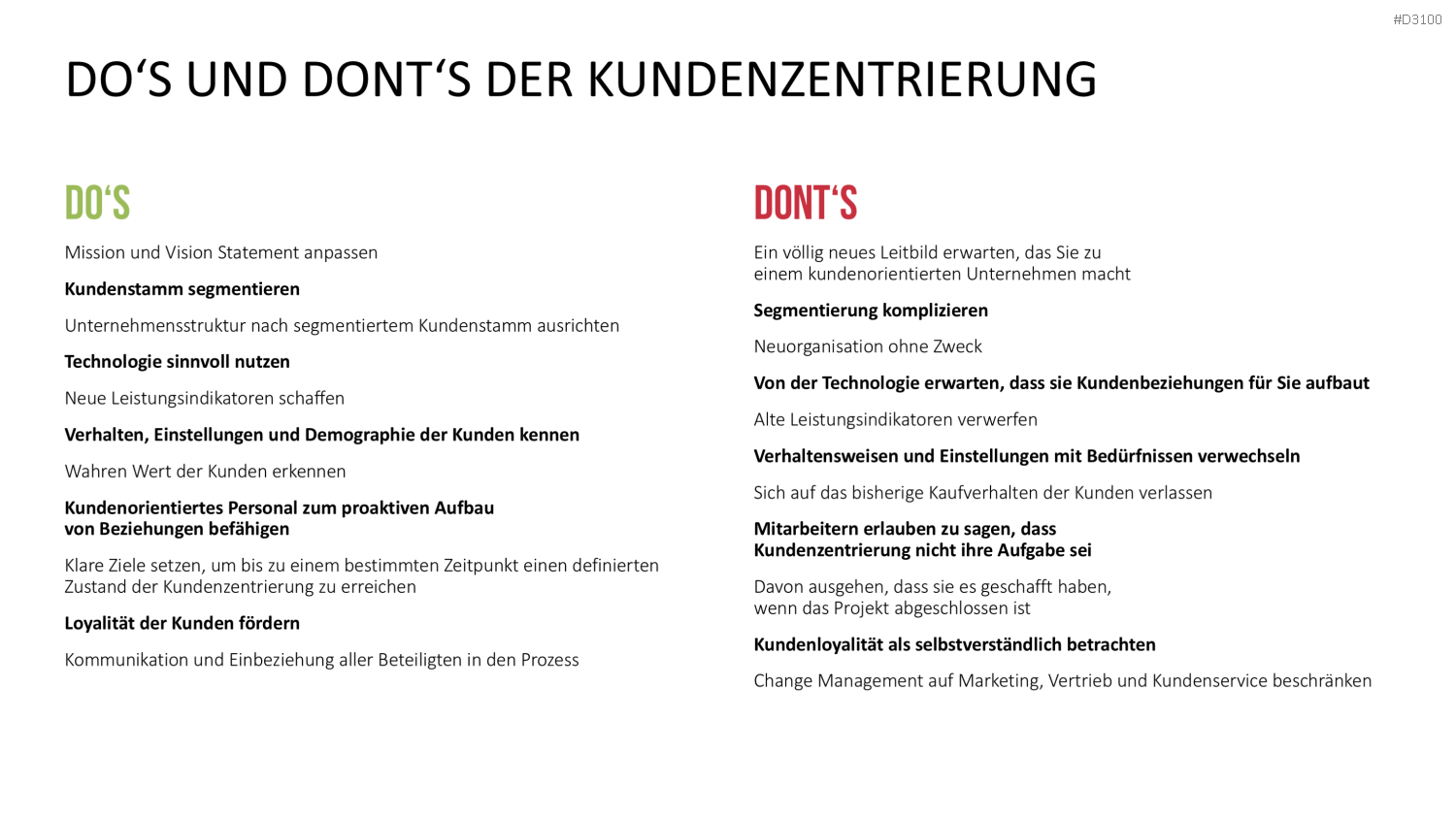 Kundenzentrierung (Customer Centricity) PowerPoint-Vorlage