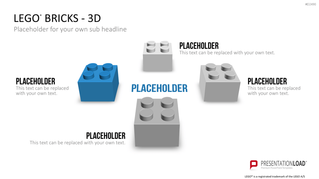 LEGO-Bausteine PowerPoint-Vorlage