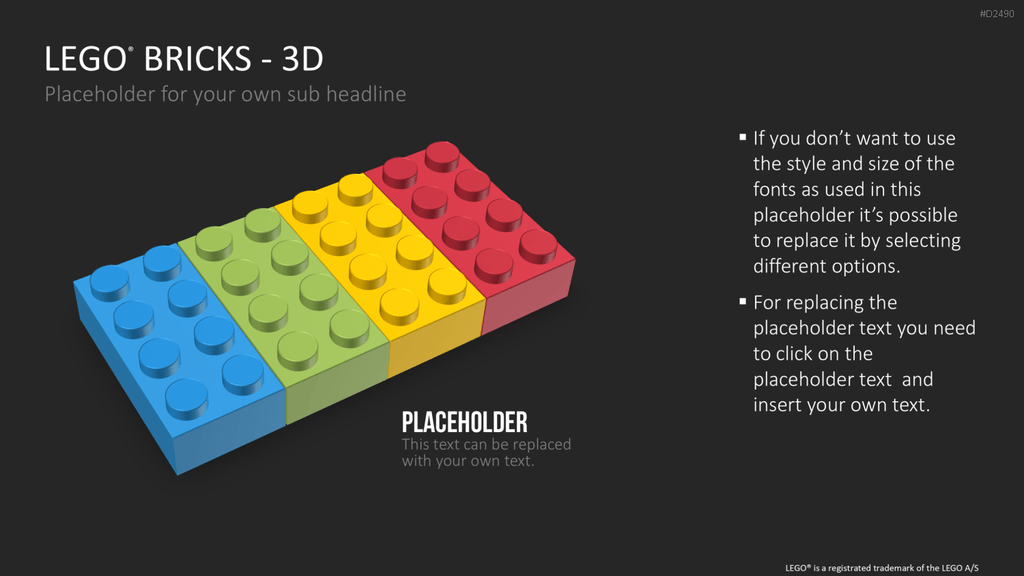 LEGO-Bausteine PowerPoint-Vorlage