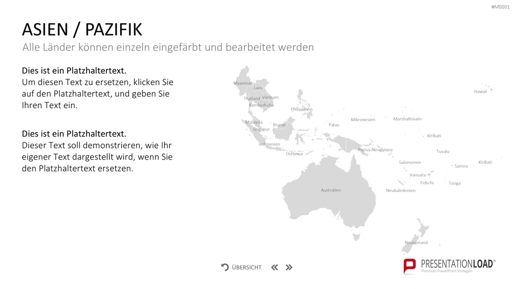Landkarten Paket für Unternehmen PowerPoint-Vorlage