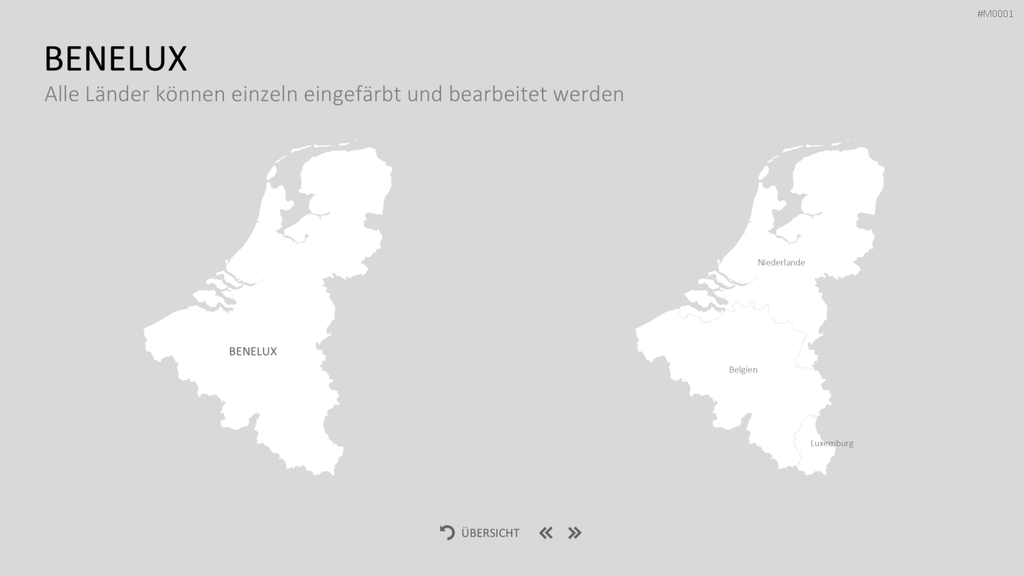 Landkarten Paket für Unternehmen PowerPoint-Vorlage