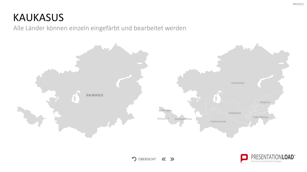 Landkarten Paket für Unternehmen PowerPoint-Vorlage