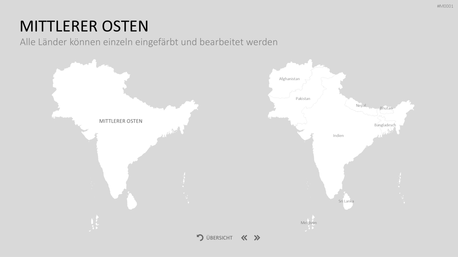 Landkarten Paket für Unternehmen PowerPoint-Vorlage