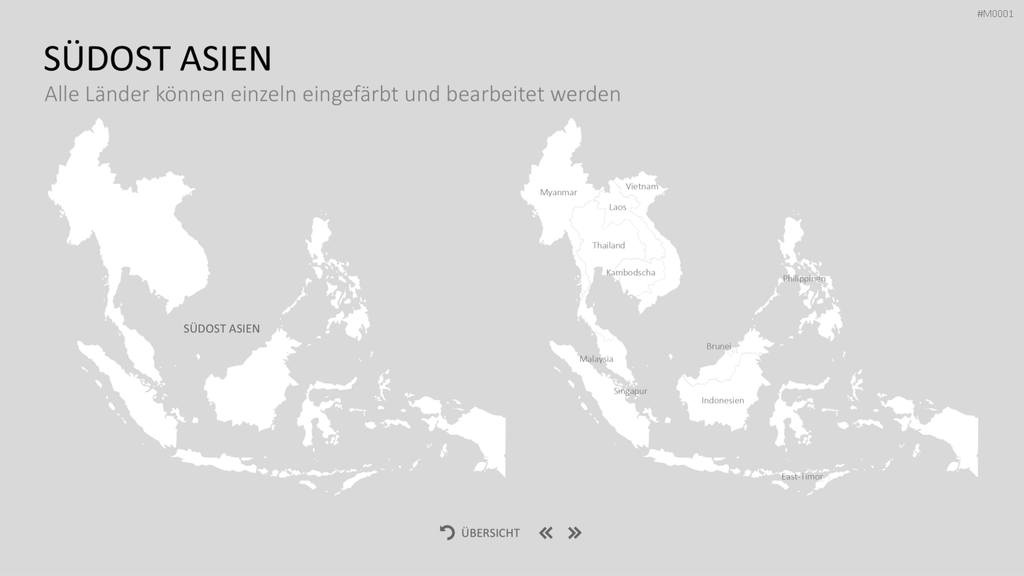Landkarten Paket für Unternehmen PowerPoint-Vorlage