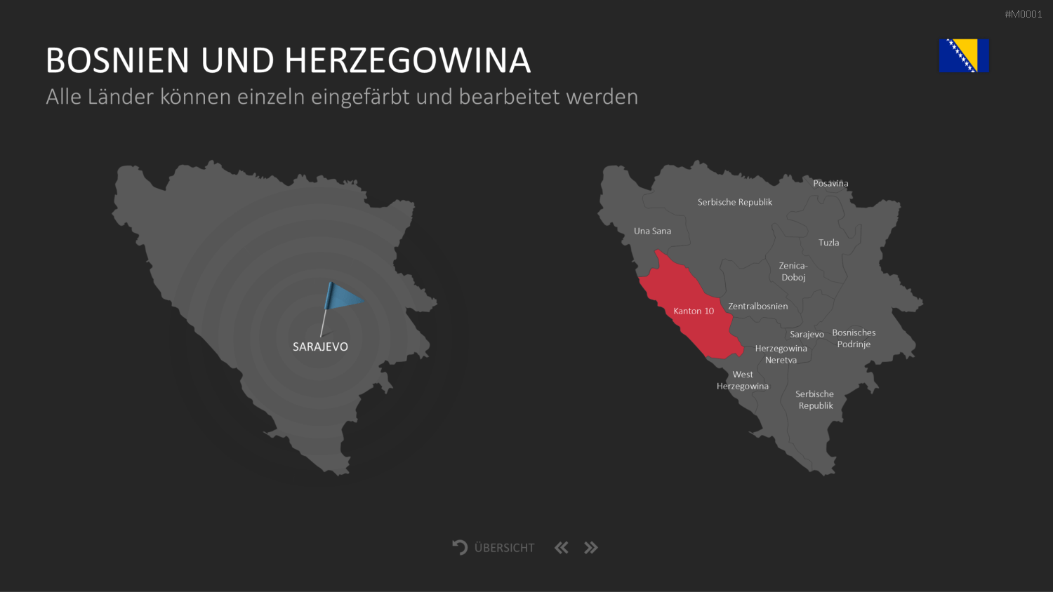 Landkarten Paket für Unternehmen PowerPoint-Vorlage