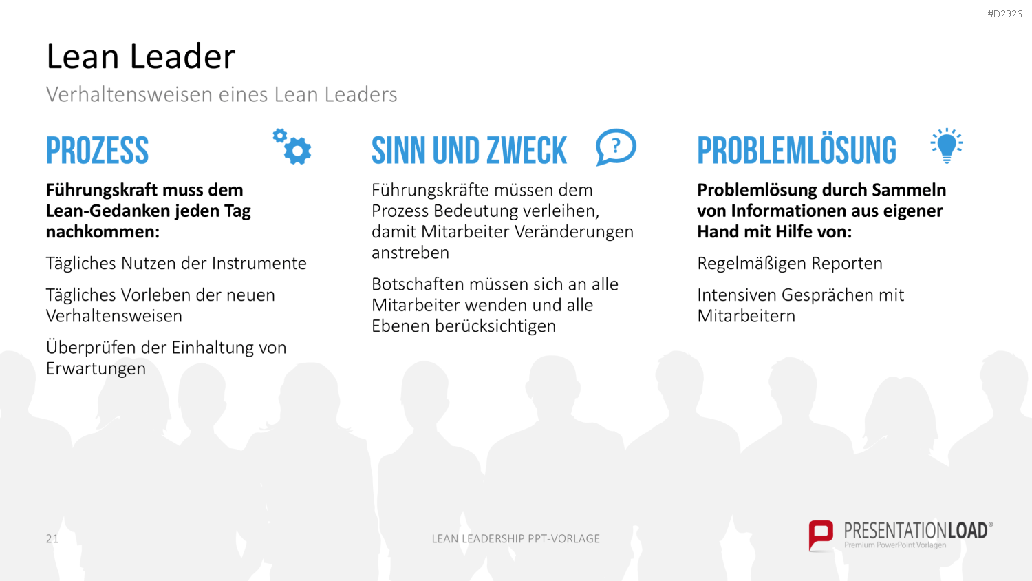 Lean Leadership PowerPoint-Vorlage