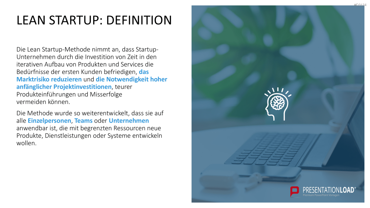 Lean Startup Methode PowerPoint-Vorlage
