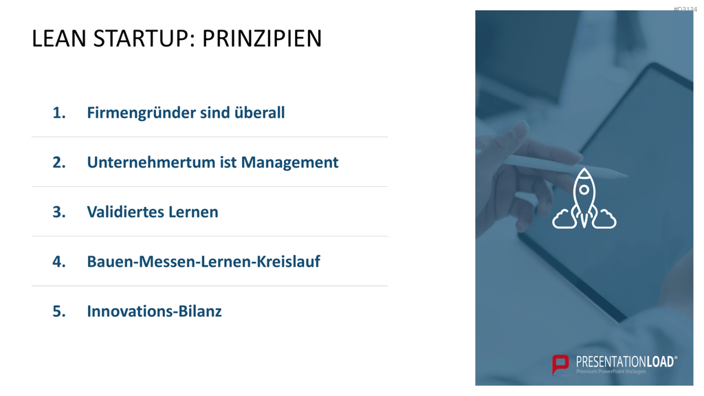 Lean Startup Methode PowerPoint-Vorlage