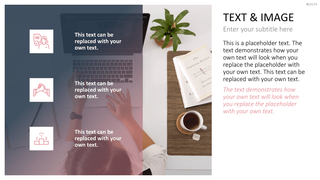 Business-Präsentation mit Text und Bild
