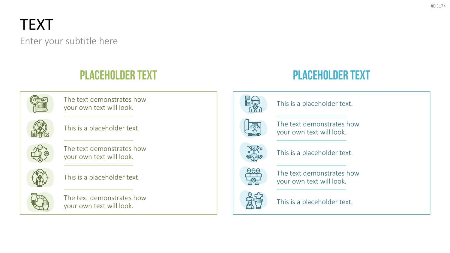 PowerPoint-Vorlage mit Platzhaltertext