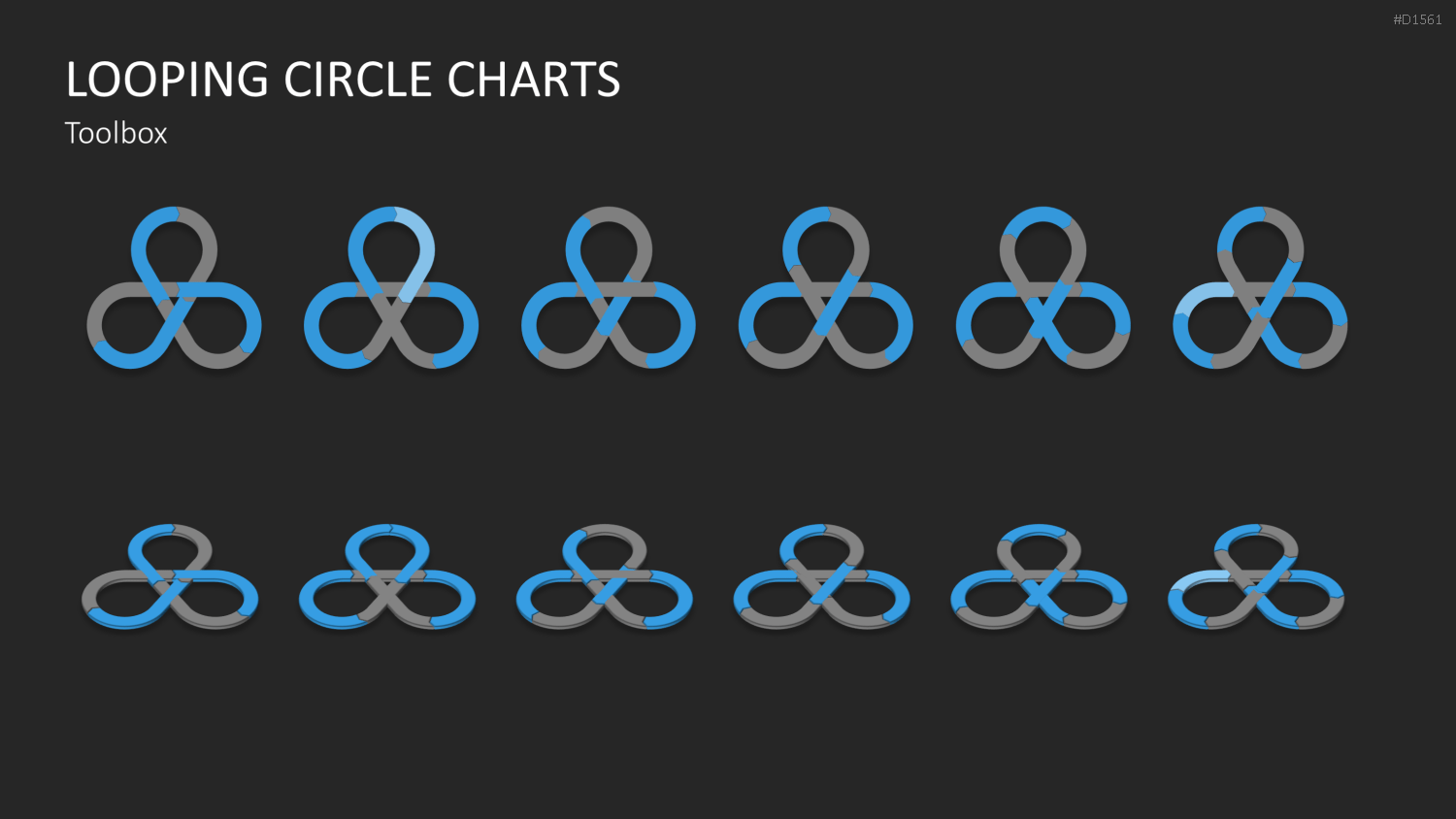Kreis-Charts - Looping PowerPoint-Vorlage