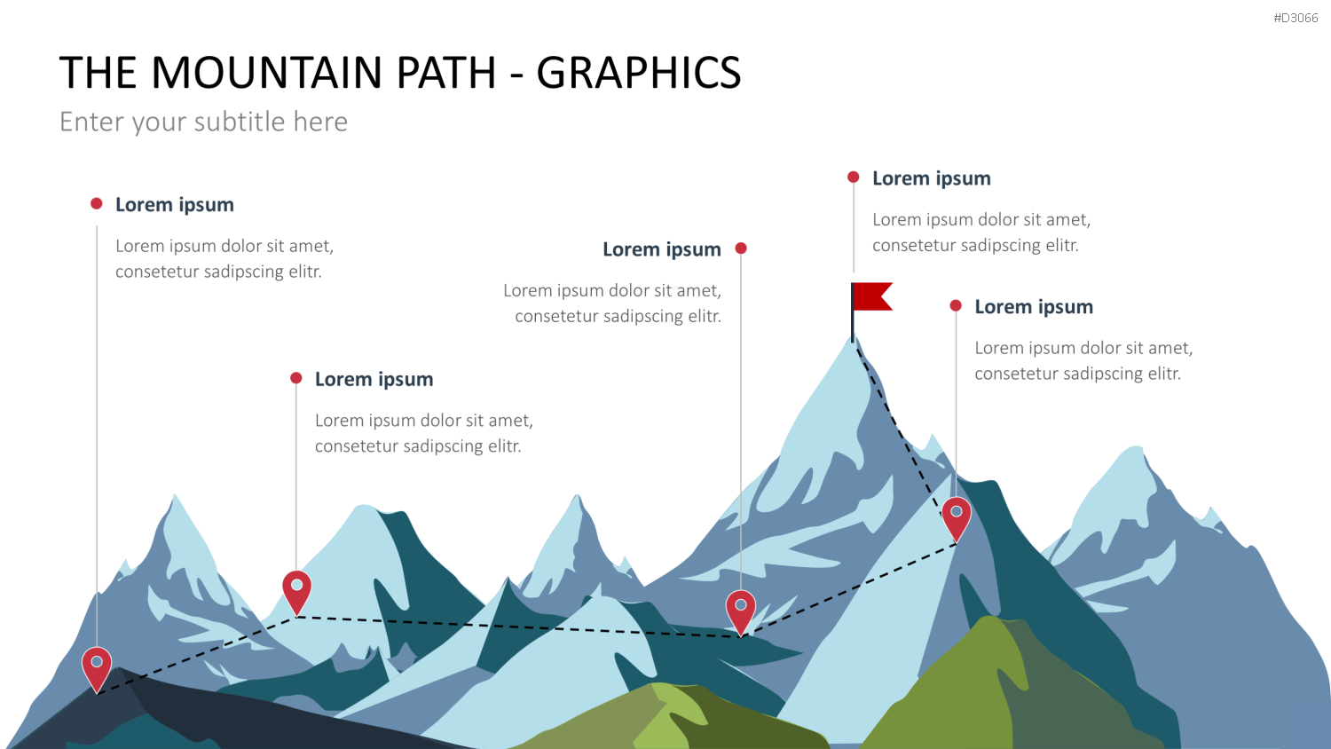 Berg-Infografiken 1 (Grafiken) PowerPoint-Vorlage