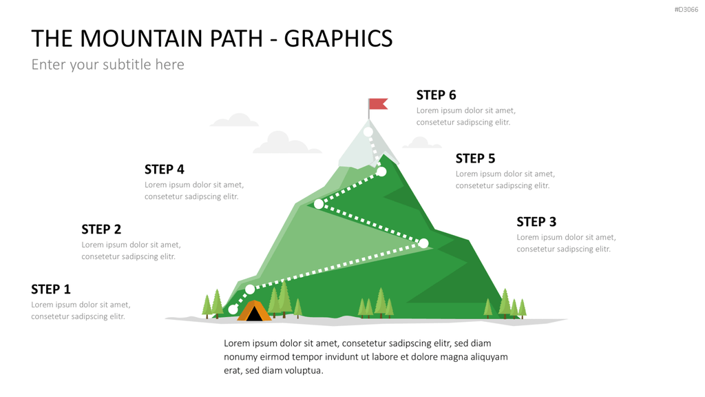Berg-Infografiken 1 (Grafiken) PowerPoint-Vorlage