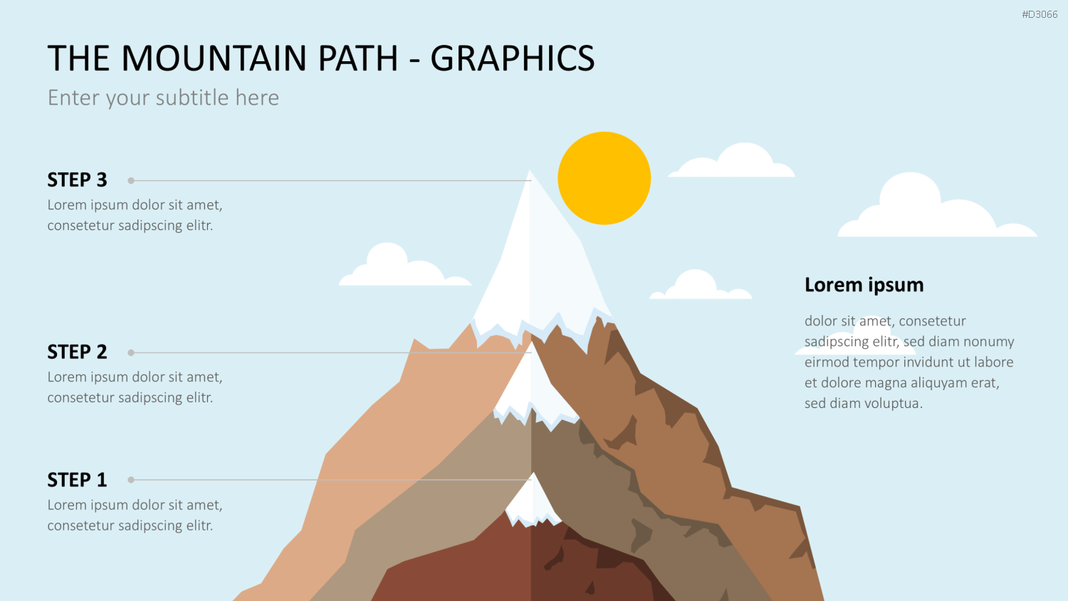Berg-Infografiken 1 (Grafiken) PowerPoint-Vorlage