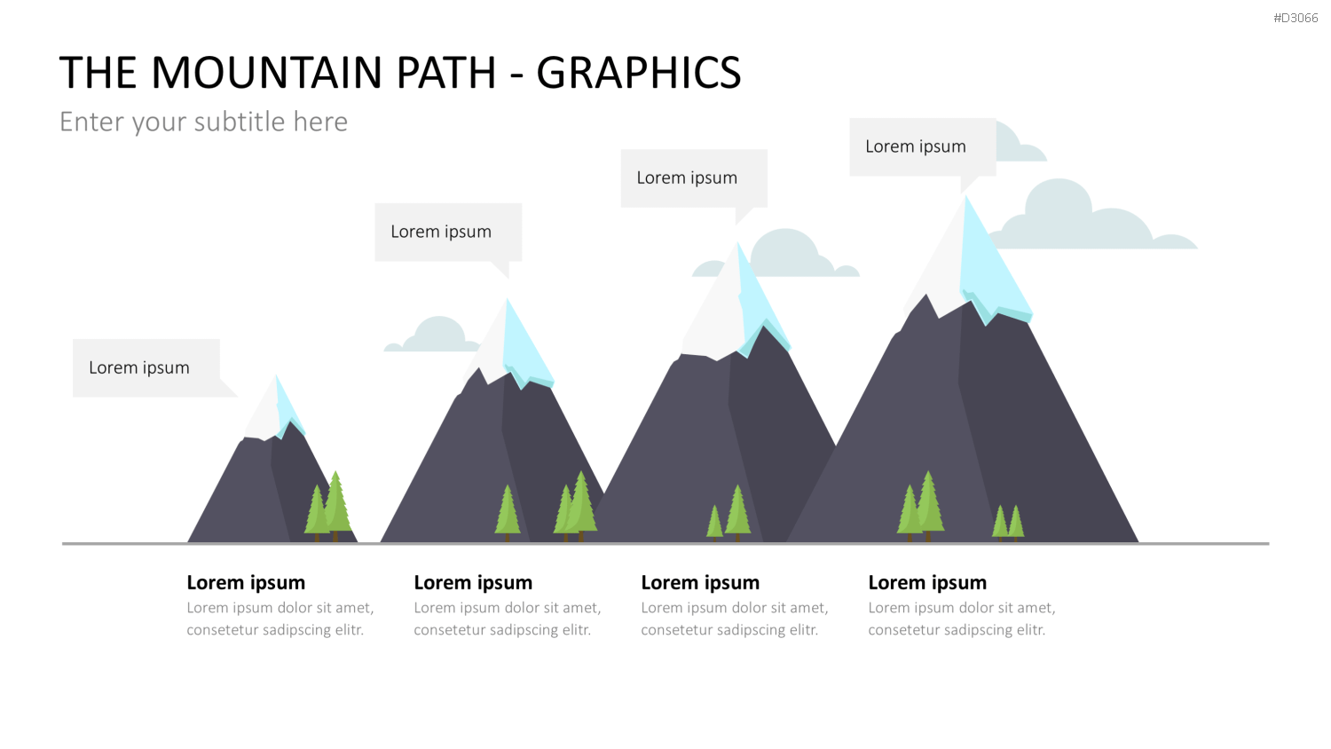 Berg-Infografiken 1 (Grafiken) PowerPoint-Vorlage