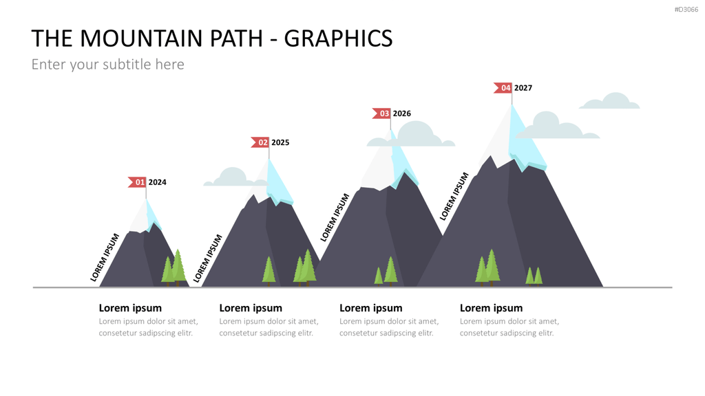 Berg-Infografiken 1 (Grafiken) PowerPoint-Vorlage