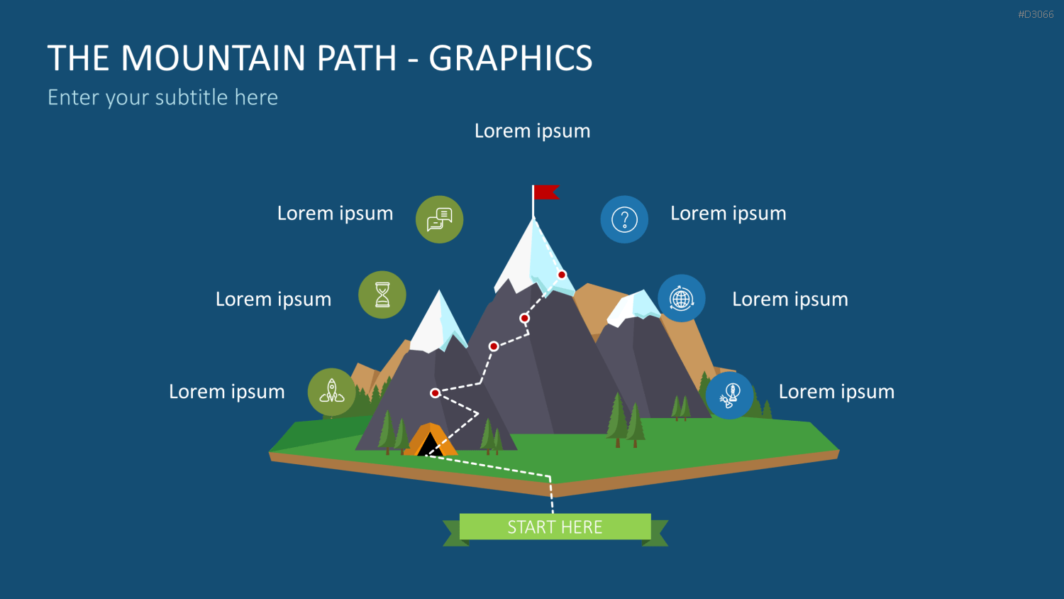 Berg-Infografiken 1 (Grafiken) PowerPoint-Vorlage
