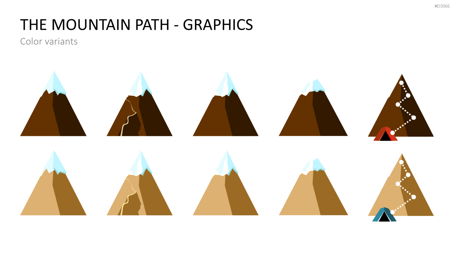 Berg-Infografiken 1 (Grafiken) PowerPoint-Vorlage