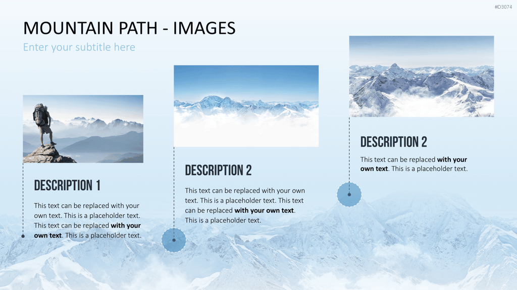Berg-Infografiken 2 (Bilder) PowerPoint-Vorlage