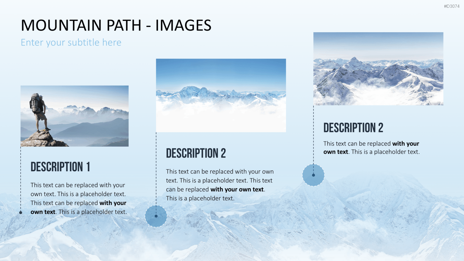 Berg-Infografiken 2 (Bilder) PowerPoint-Vorlage