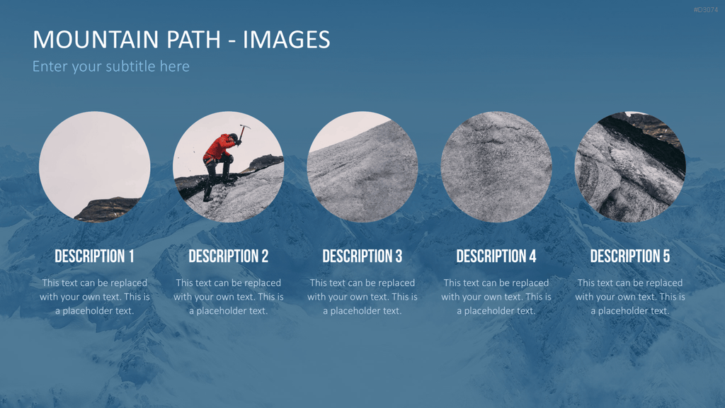 Berg-Infografiken 2 (Bilder) PowerPoint-Vorlage