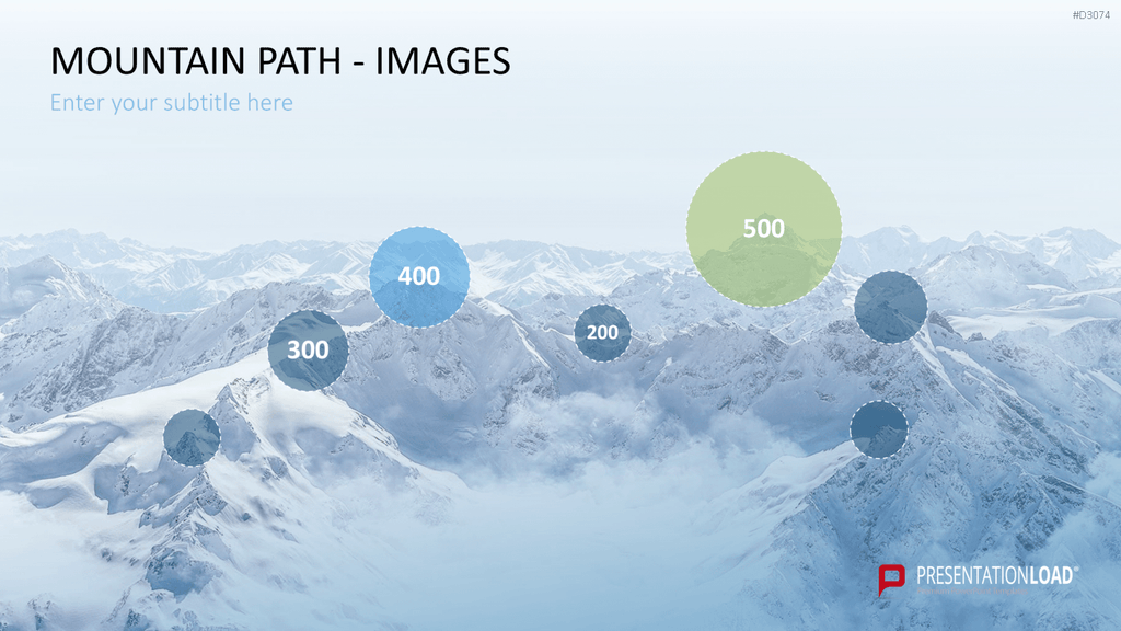Berg-Infografiken 2 (Bilder) PowerPoint-Vorlage