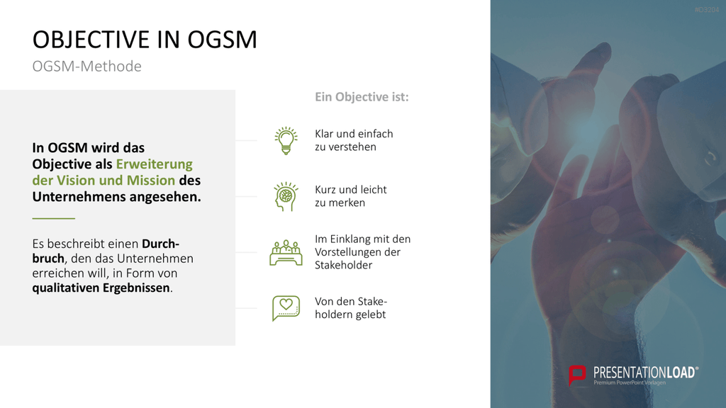 OGSM-Zielmanagement PowerPoint-Vorlage