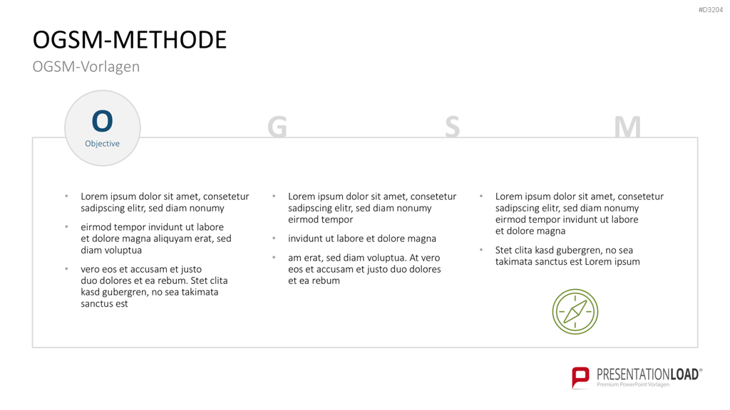OGSM-Zielmanagement PowerPoint-Vorlage