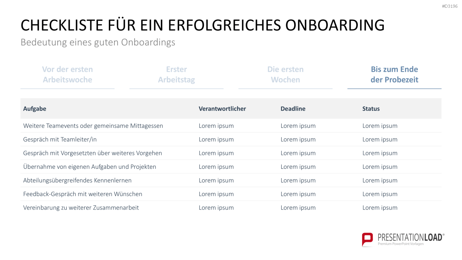 Onboarding PowerPoint-Vorlage