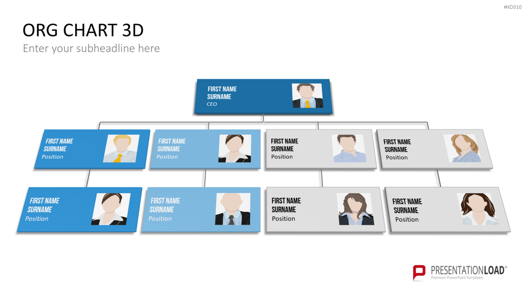 Organigramm Bundle PowerPoint-Vorlage