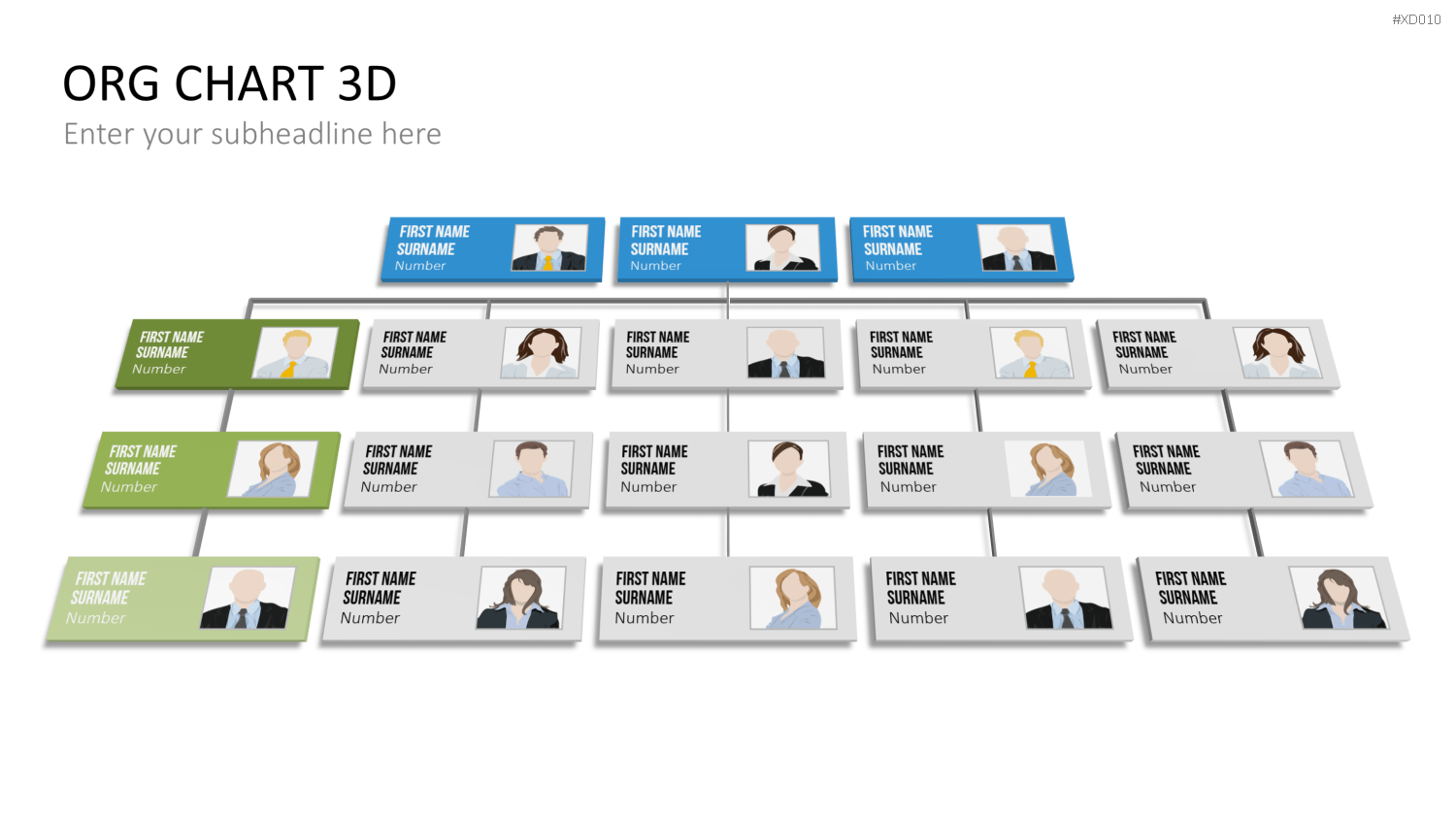 Organigramm Bundle PowerPoint-Vorlage