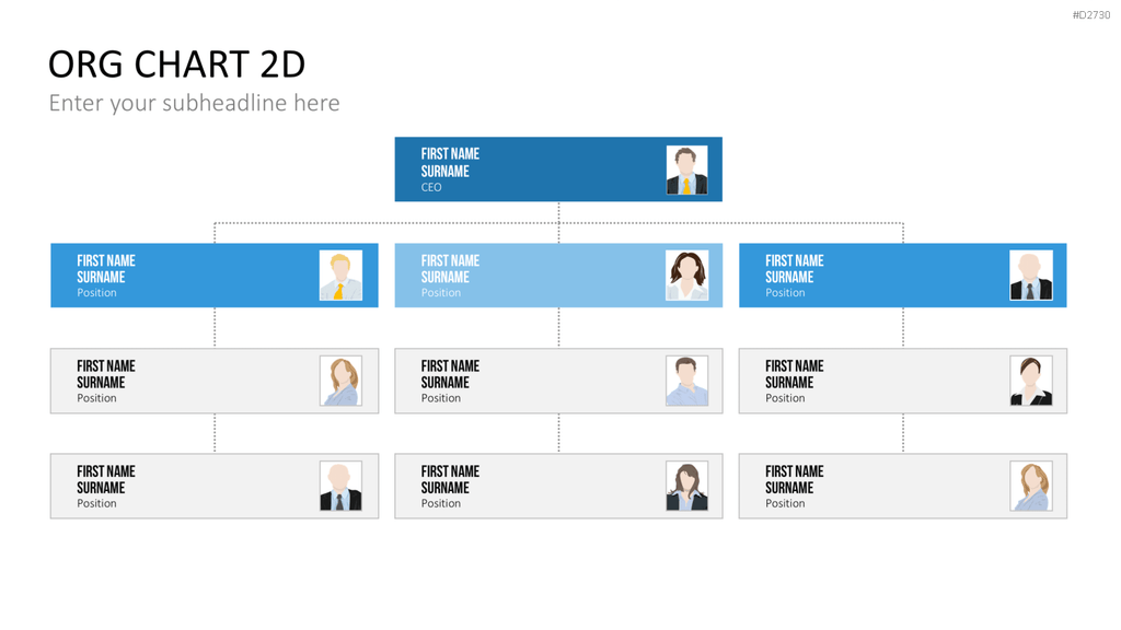 Organigramm - Toolbox 2D PowerPoint-Vorlage