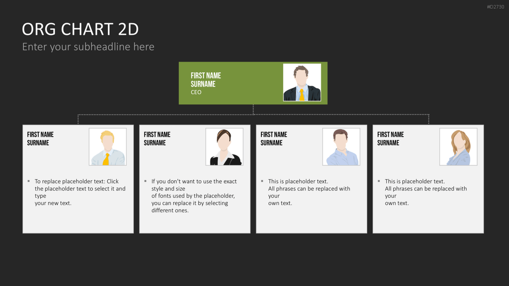 Organigramm - Toolbox 2D PowerPoint-Vorlage