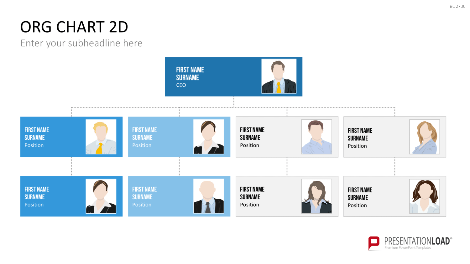 Organigramm - Toolbox 2D PowerPoint-Vorlage