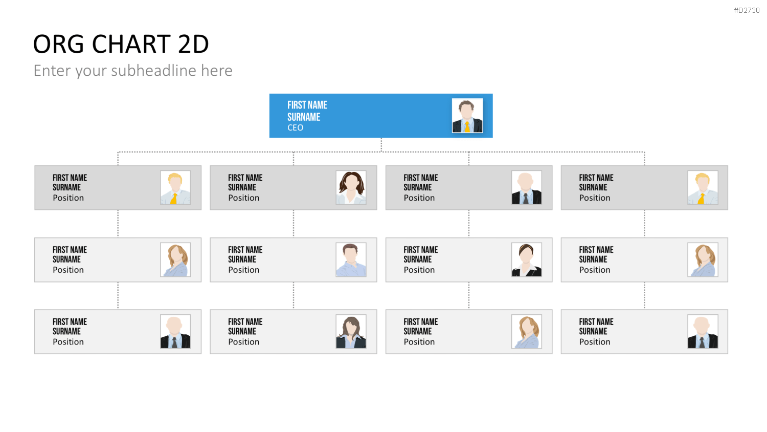 Organigramm - Toolbox 2D PowerPoint-Vorlage