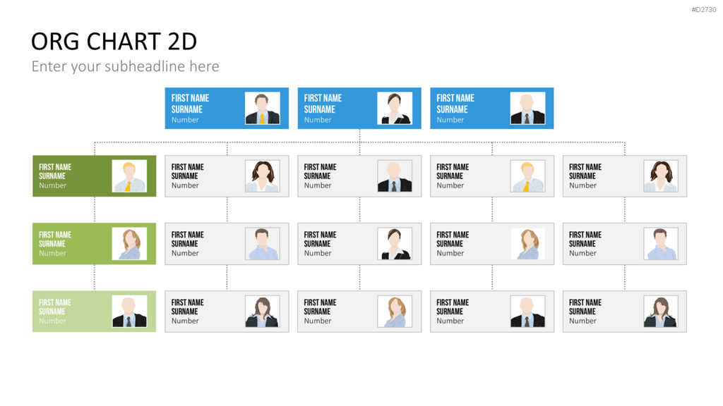 Organigramm - Toolbox 2D PowerPoint-Vorlage