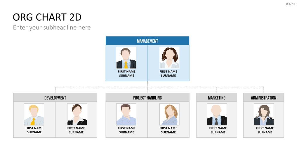Organigramm - Toolbox 2D PowerPoint-Vorlage